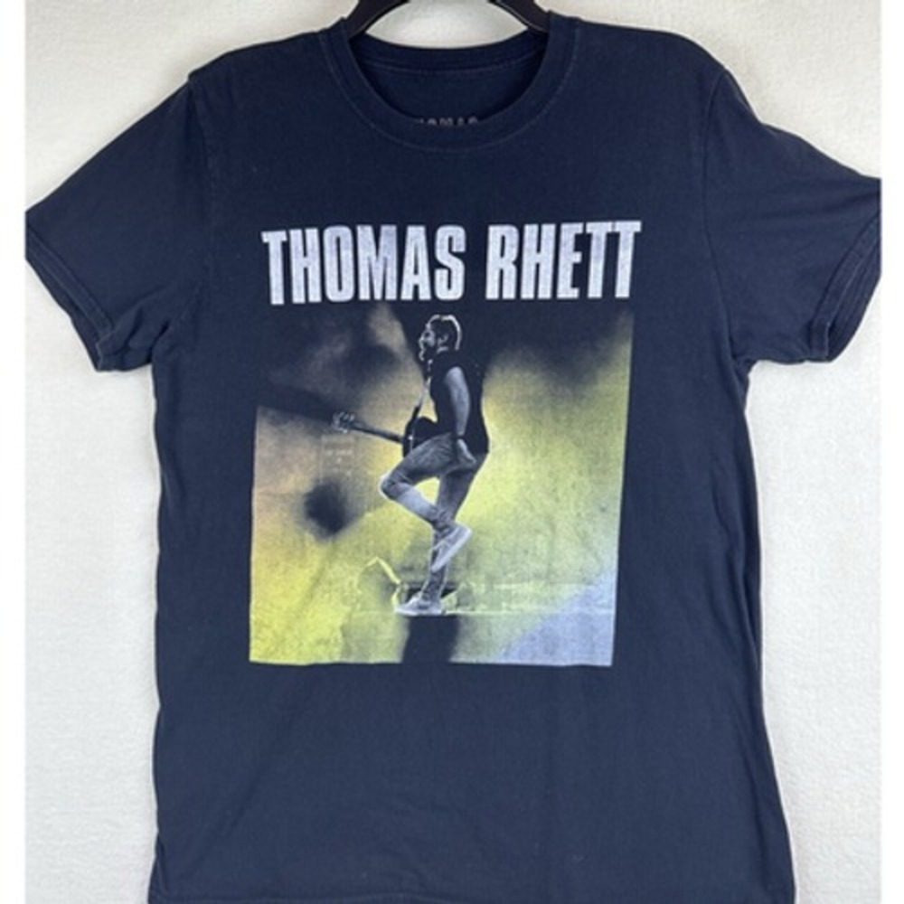 Thomas Rhett Mens L 2020 Concert T-Shirt Black Short Sleeve Crew Neck Band Tee